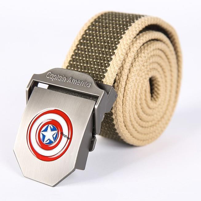 Thắt lưng, nịt lưng vải US Army mặt Captain America