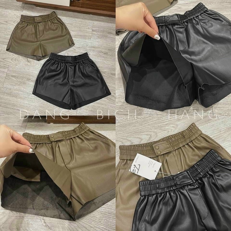 Quần short da hai cúc siêu đẹp