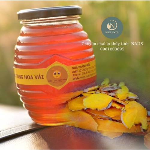 ( Free Ship 50k) Hủ thủy tinh 100ml tổ ong nắp thiếc - đựng mật ong, yến chưng, gia vị, sữa chua