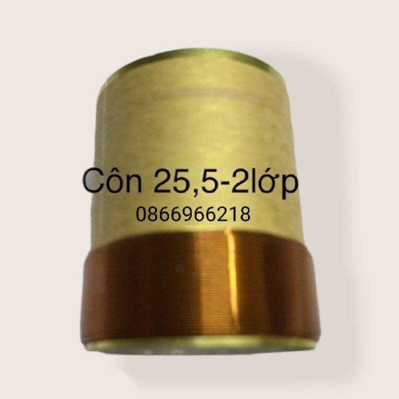 Coil loa côn loa bass 25,5 2 lớp.