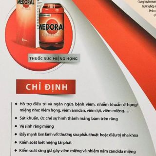 Nước xúc họng medoral