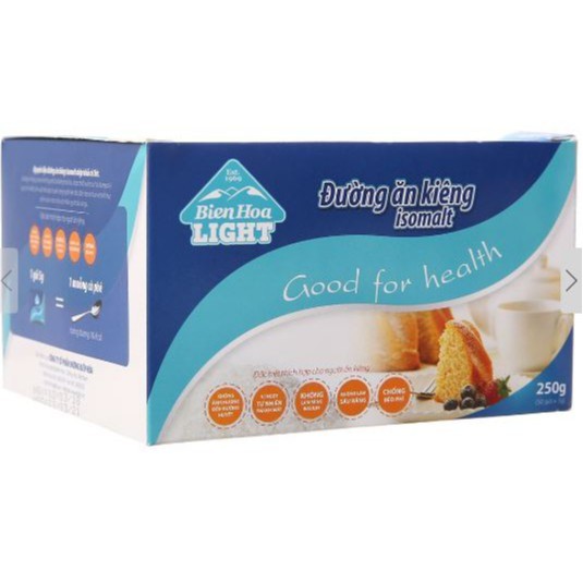 Đường ăn kiêng Isomalt Biên Hòa hộp 250g (50 gói)