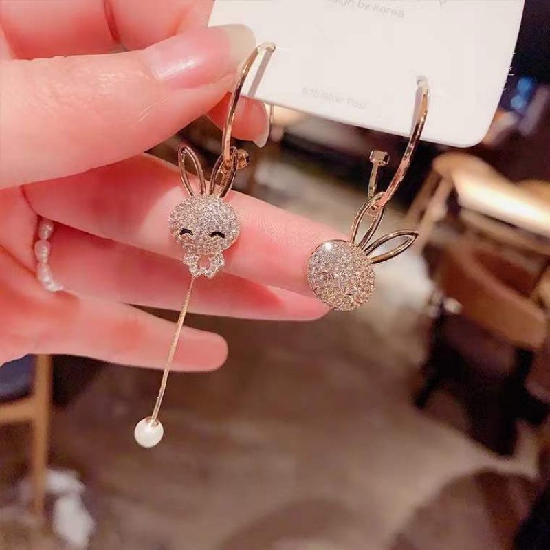 Khuyên Tai Dài Hình Thỏ Dễ Thương Cho Nữ