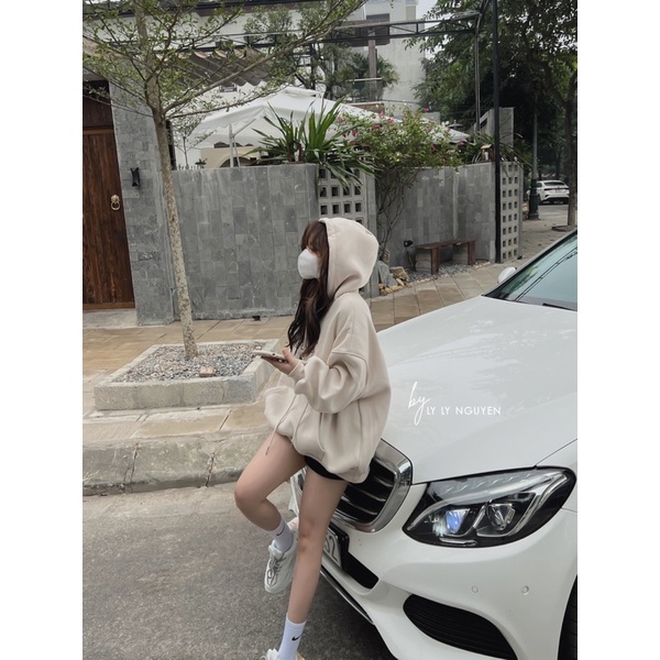 Áo hoodie mũ dài tay 3 màu thời trang dành cho nữ
