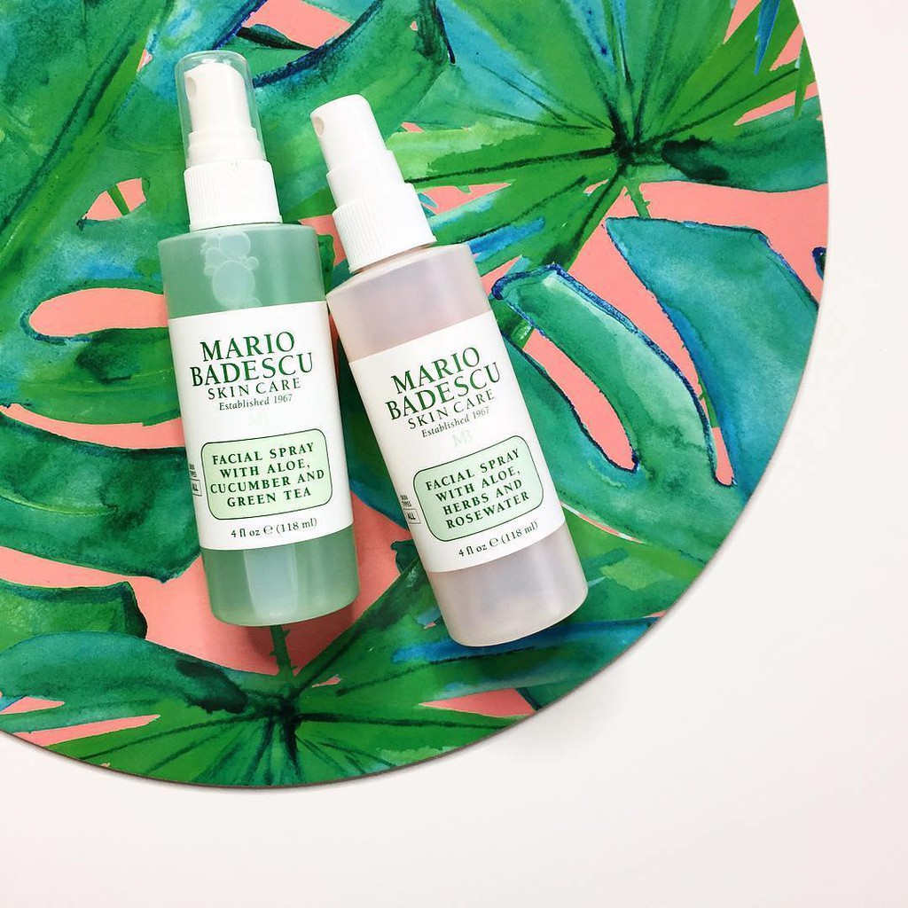 Toner thảo mộc làm sạch da Mario Badescu Aloe, Cucumber và Green Tea Giảm Mụn, Mờ Thâm  - Mecskincare