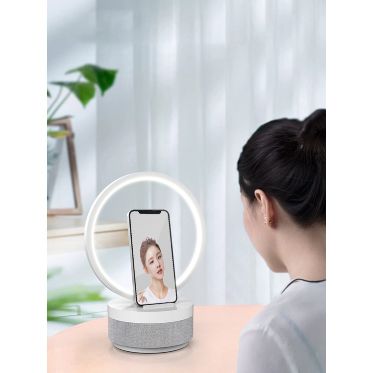 Loa Bluetooth kết hợp đèn nét và sạc cảm biến không dây 3in1