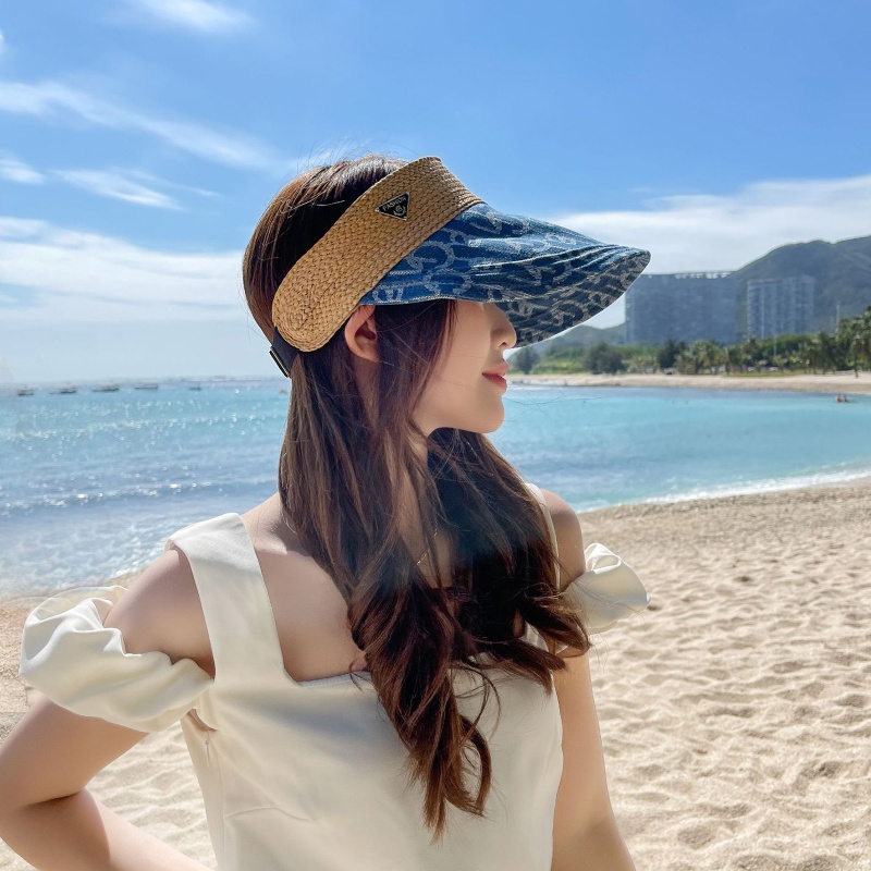 Mũ Denim Chống Nắng Không Chóp Có Thể Điều Chỉnh Thời Trang Mùa Hè