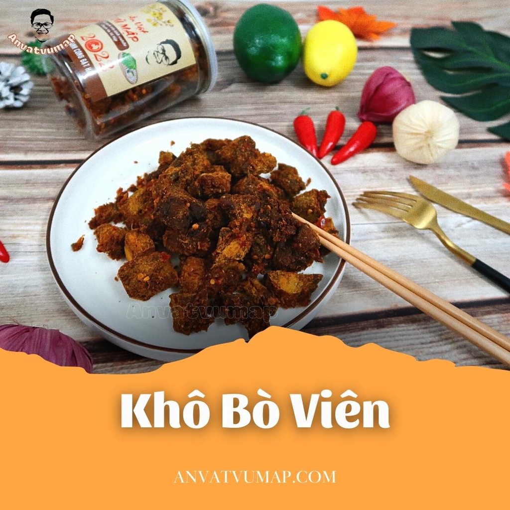 Khô Bò Viên Cay Mềm 300gr - Loại Siêu Ngon Đậm Vị Loại Ngon