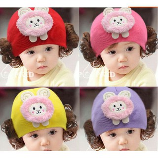 Mũ len tóc giả cho bé HQUY