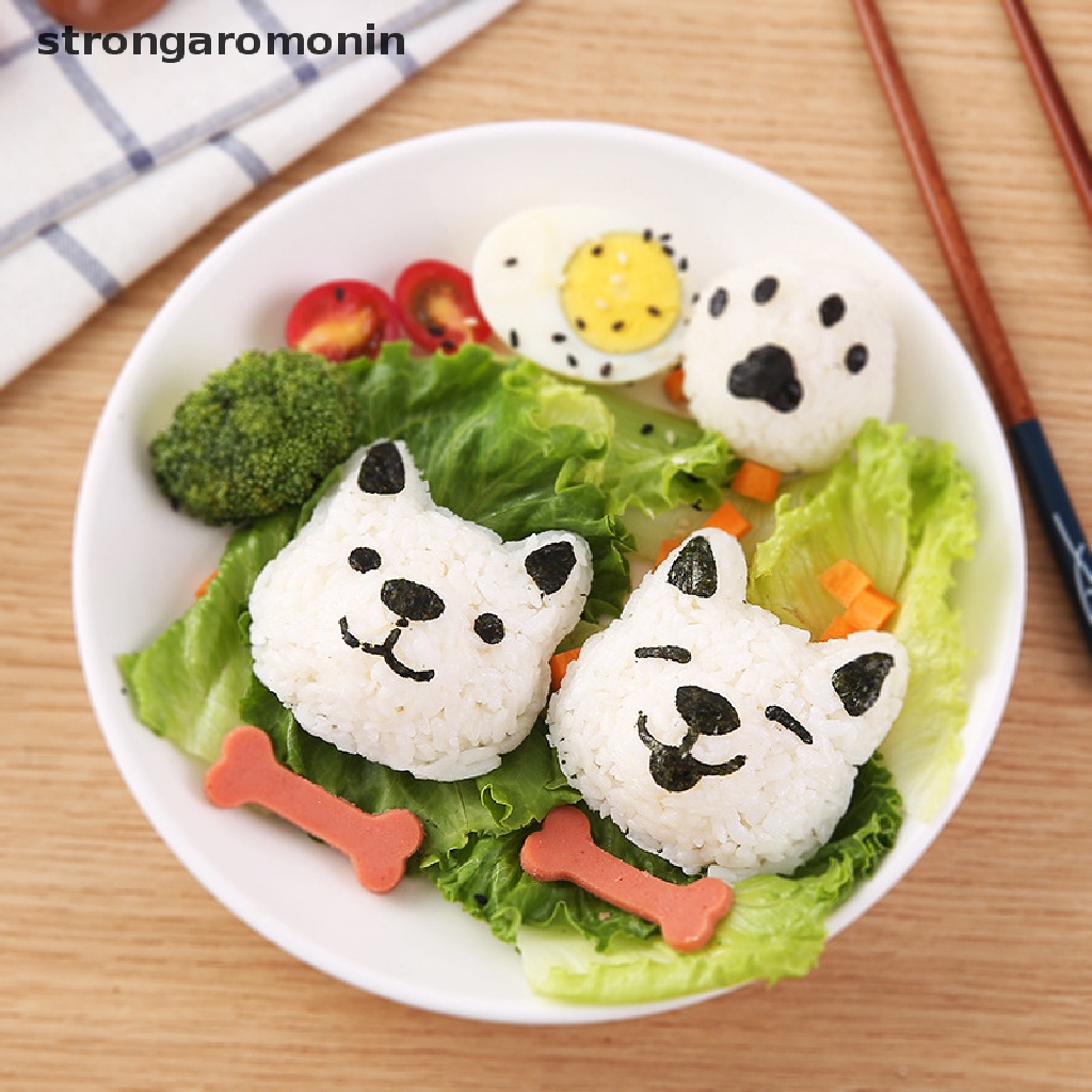 Bộ Khuôn Làm Cơm Nắm / Sushi / Bento Hình Mèo Hoạt Hình Dễ Thương DIY