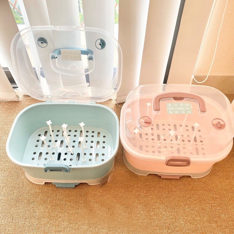 (Mẫu 2021) Khay Giá úp bình sữa Jupin mẫu mới có 2 van thoát hơi ẩm