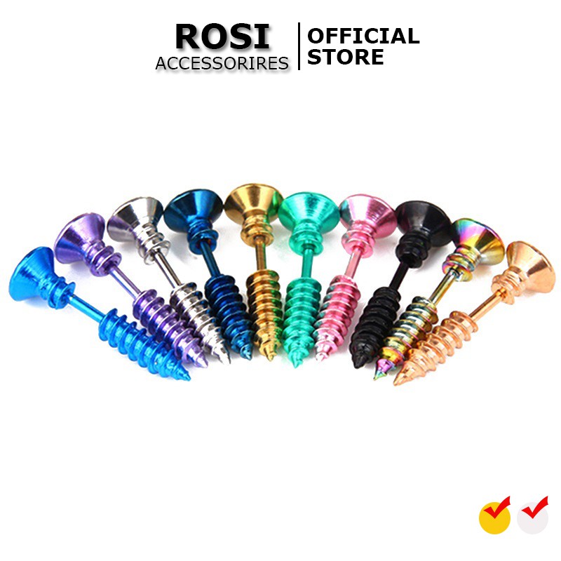 Khuyên Tai Nam Nữ Screw Earrings (giá 1 chiếc)