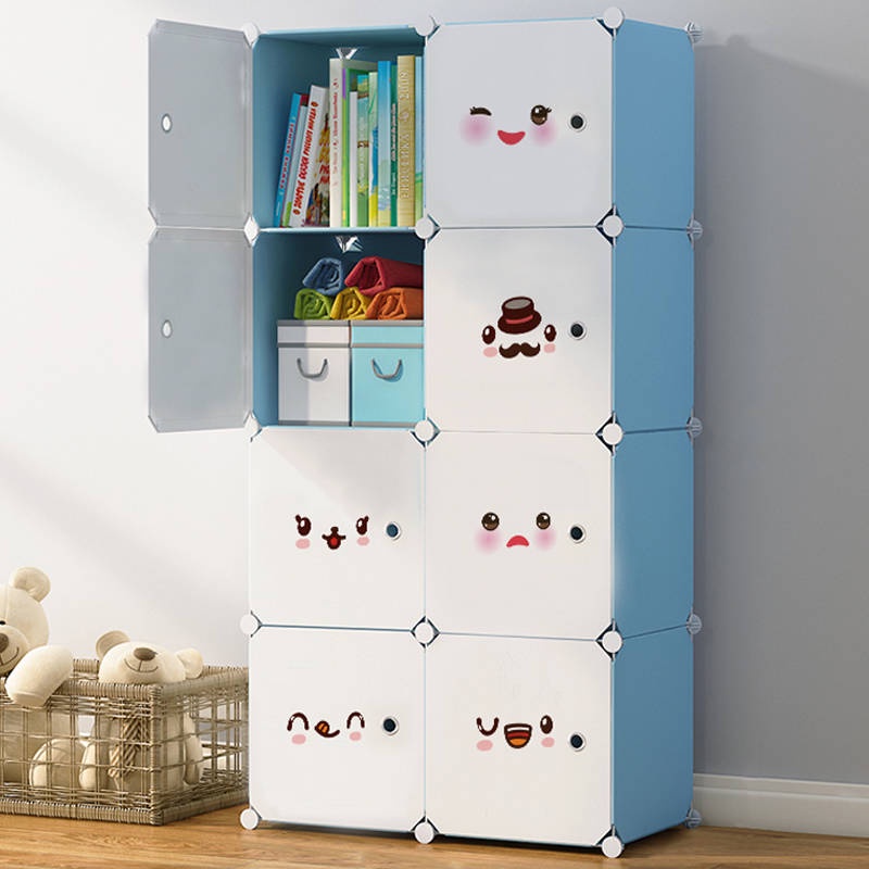 Đơn giản vải khung lưu trữ tủ quần áo lắp ráp hộp lưu trữ lớn cho trẻ em ngăn kéo gỗ rắn lưu trữ nhỏ tủ nhựa