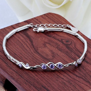 Combo 2 lắc tay bạc đính đá trẻ trung