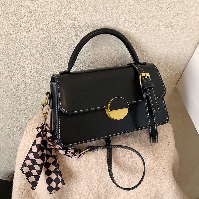 Túi Xách JASMIN NOIR Da PU Dáng Vuông Nhỏ Phối Tua Rua Kiểu Retro Thời Trang Cho Nữ