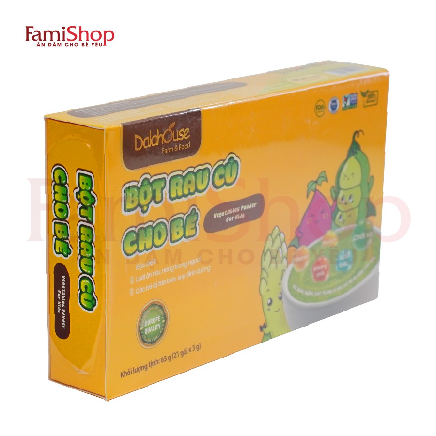 FamiShop Bột rau củ dinh dưỡng cho bé Dalahouse 63g