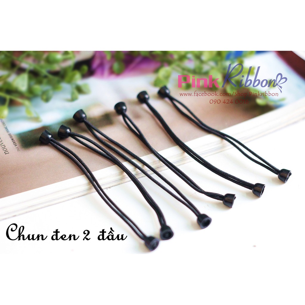 Chun đen 2 đầu - Set 6c - chun trẻ em