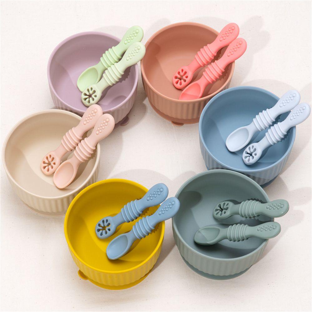 Set 2 Muỗng Silicone Cho Bé Tập Ăn Dặm