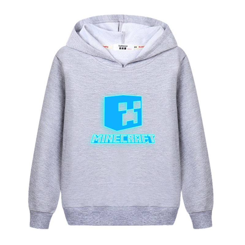 Áo Khoác Hoodie Dạ Quang In Hình Game Minecraft Thời Trang Mùa Thu 2020 Cho Bé Trai