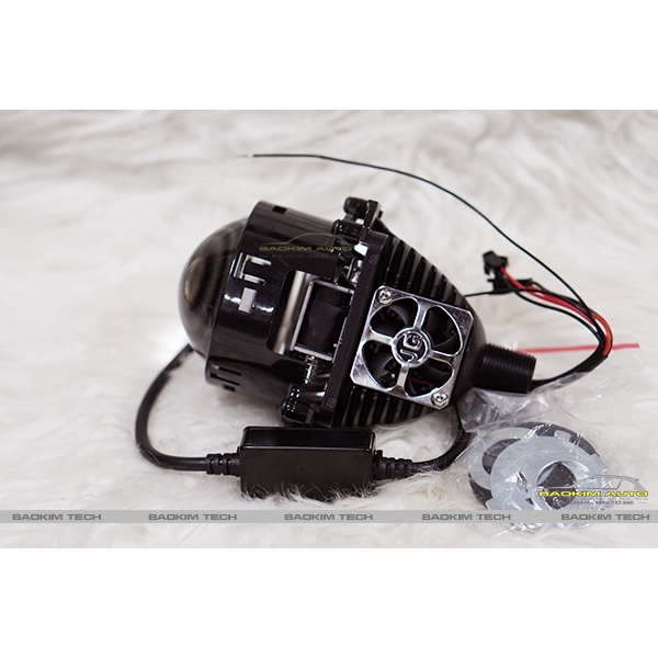 Bi LED B11 chân H4 lúp xanh , 3 inches, bảo hành 3 năm