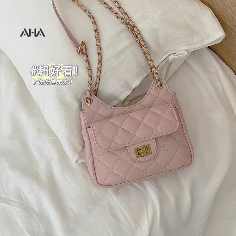 Túi xách AHA official cỡ nhỏ phối dây xích thời trang dành cho nữ