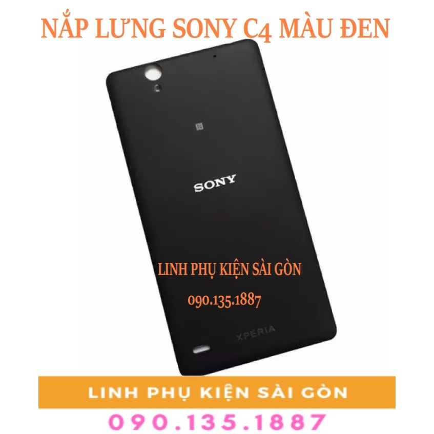 NẮP LƯNG SONY C4 MÀU ĐEN