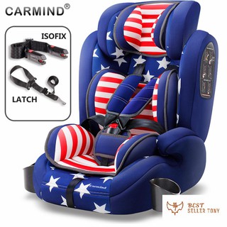 Hàng cao cấp - Ghế Ngồi ô tô cho bé yêu cao cấp Xanh cờ Mỹ 2019 [Slimz]