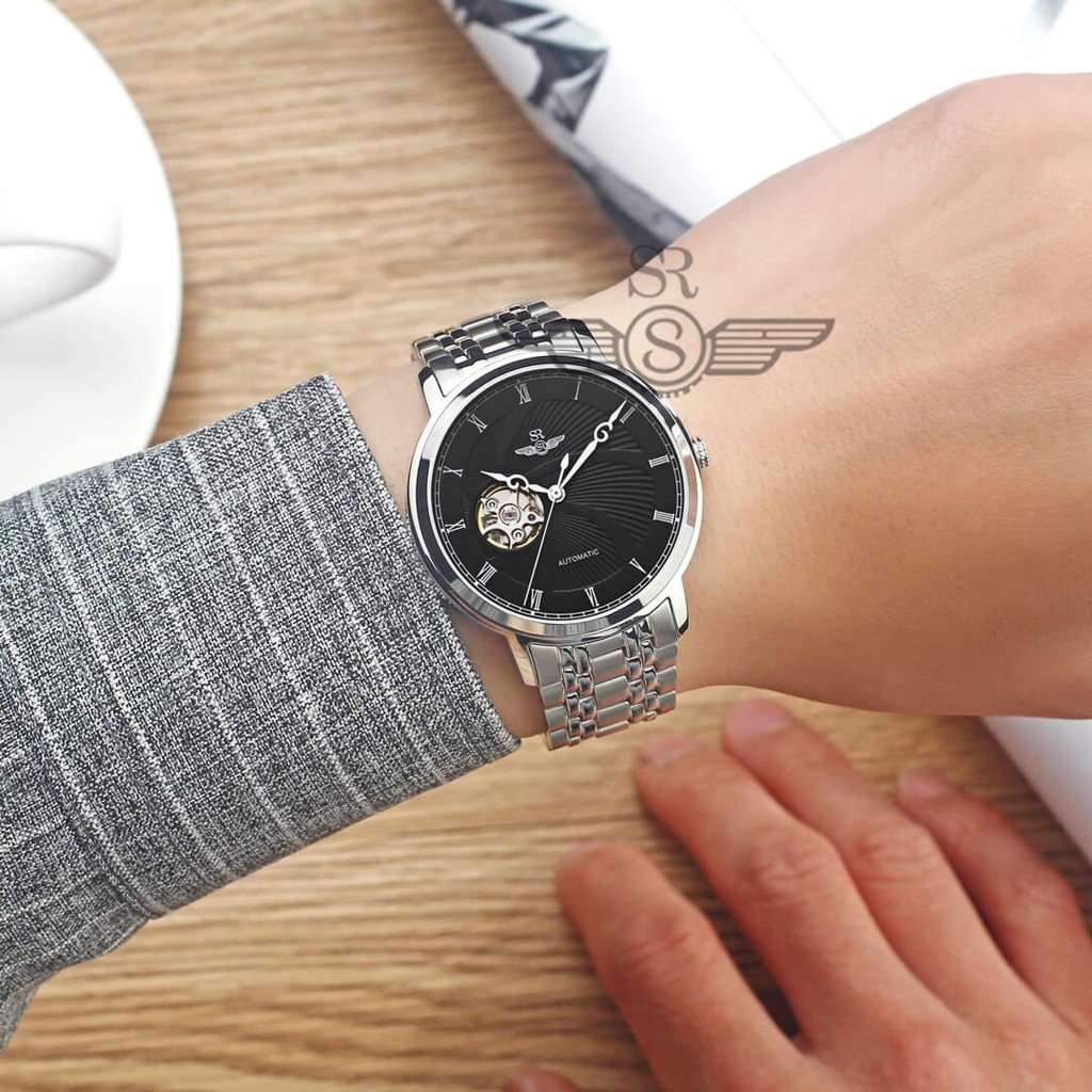 Đồng hồ nam SRWATCH Automatic Open Heart SG8875.1101 Mặt Kính Sapphire Chống Trầy Ch