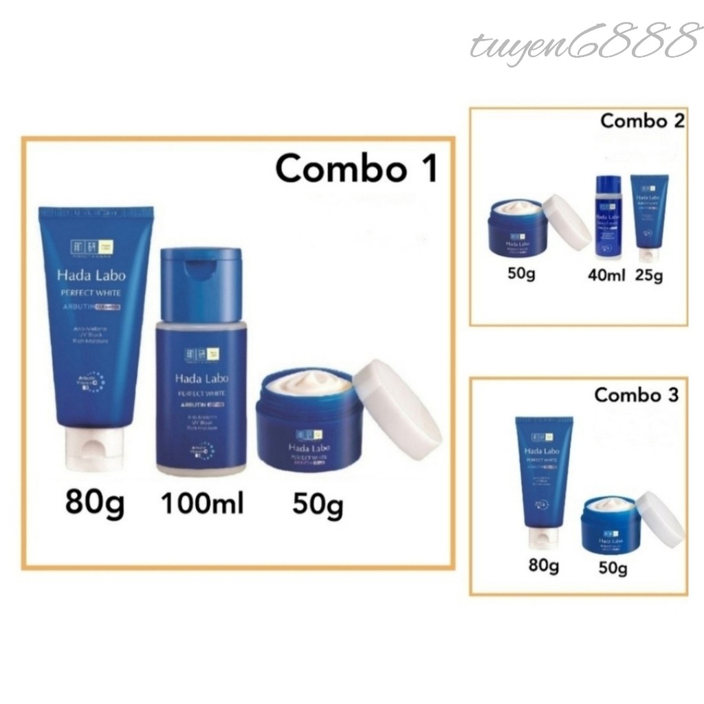Bộ dưỡng trắng hoàn hảo tối ưu Hada Labo Perfect White