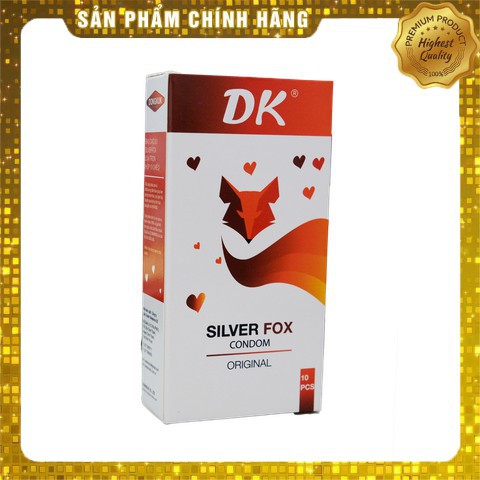 Bao cao su siêu mỏng Dongkuk Silver Fox Hàn Quốc - Hộp 10 chiếc