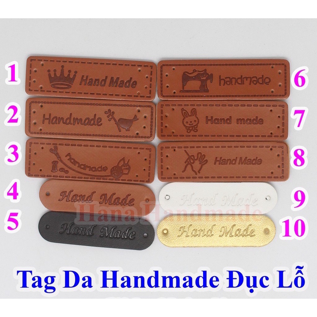 Tag da handmade đục lỗ trang trí 5k/ cái