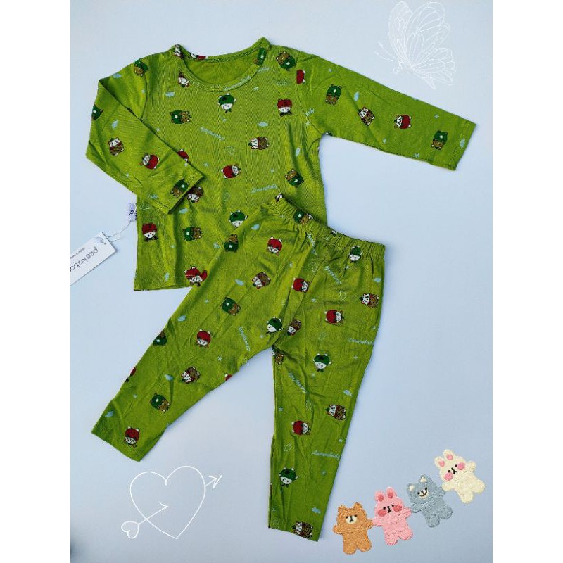 [Mẫu Mới ] Bộ dài tay thun lạnh in hình chuột cho bé trai bé gái từ 5 đến 19 kg