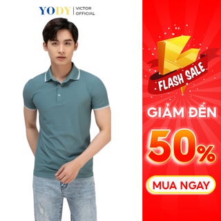 Áo Phông Polo Nam YODY  Airycool Bo Kẻ Ngắn Tay Có Cổ, Phần Cổ Và Bo Tay Áo Tỉ Mỉ Mã SP APM3959