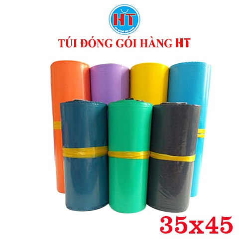 Túi đóng hàng, túi gói hàng niêm phong tự dính HT kích thước 35x45cm, cuộn 100 túi