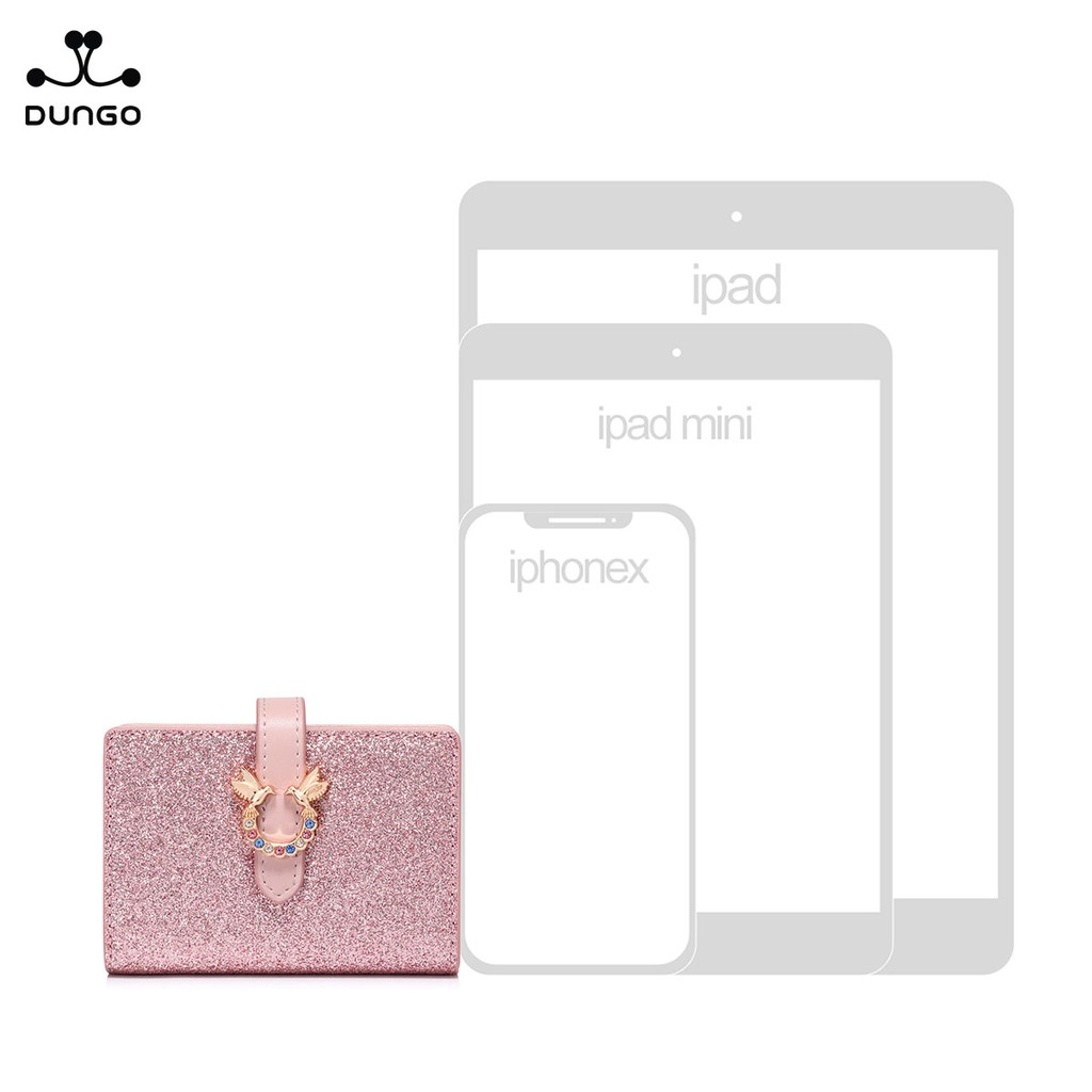 Ví Đựng Thẻ Mini Sequin Hồng Đôi Chim JUST STAR DU070674-04