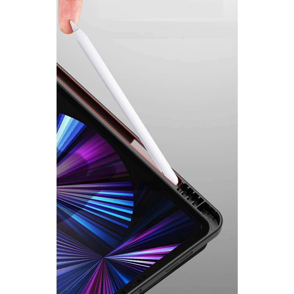 Bao da cover cho Apple iPad Pro 2020 - 2021 12.9 inch – Hỗ Trợ Smart cover chính hãng hiệu DUX DUCIS