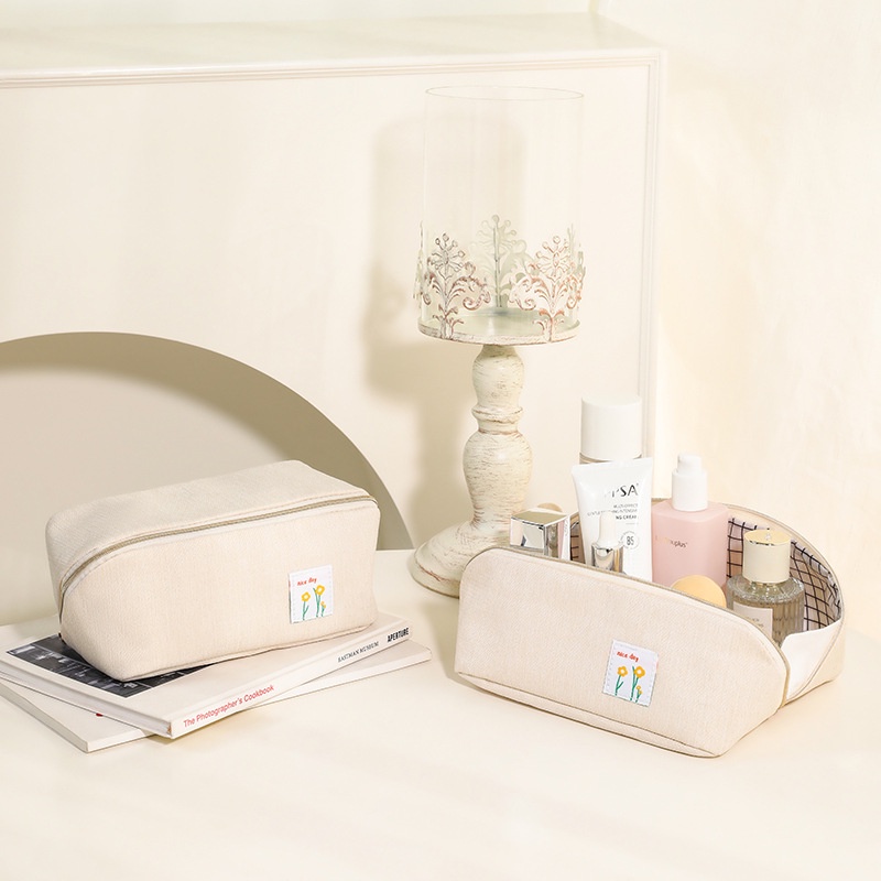 Túi Đựng Mỹ Phẩm Cỡ Lớn Hình Vỏ Sò / Hoa Xinh Xắn Tiện Dụng Mang Đi Du Lịch