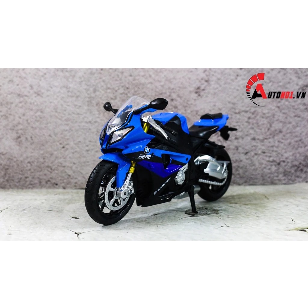 MÔ HÌNH BMW S1000RR S1000 2020 WHITE BLUE 1:12 HUAYI ALLOY 7065