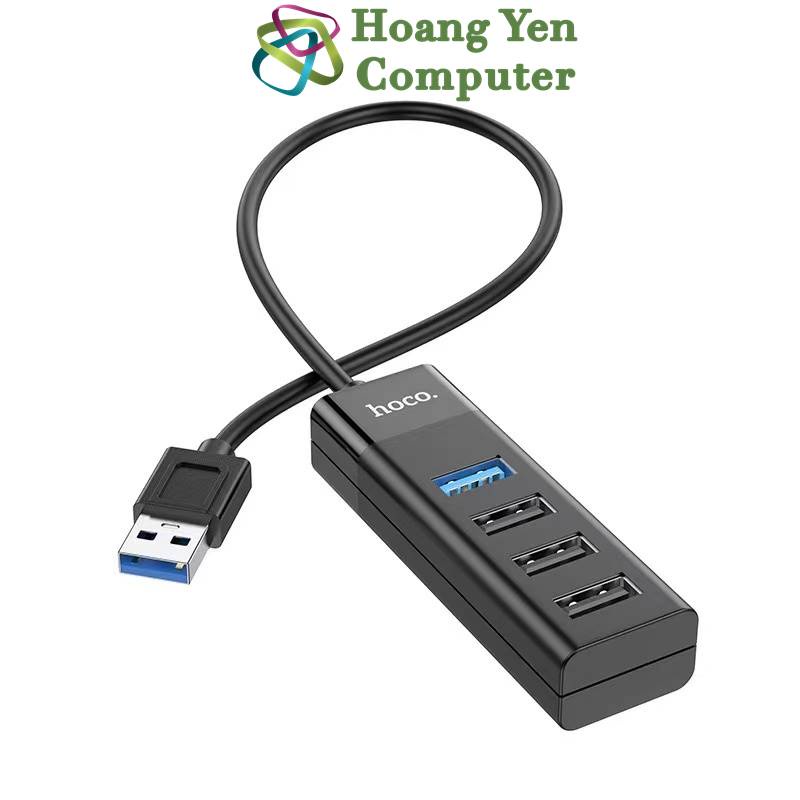 [USB] Hub USB 4 Cổng Hoco HB25, Dây Dài 30CM - BH 1 Năm Chính Hãng - Hoàng Yến Computer