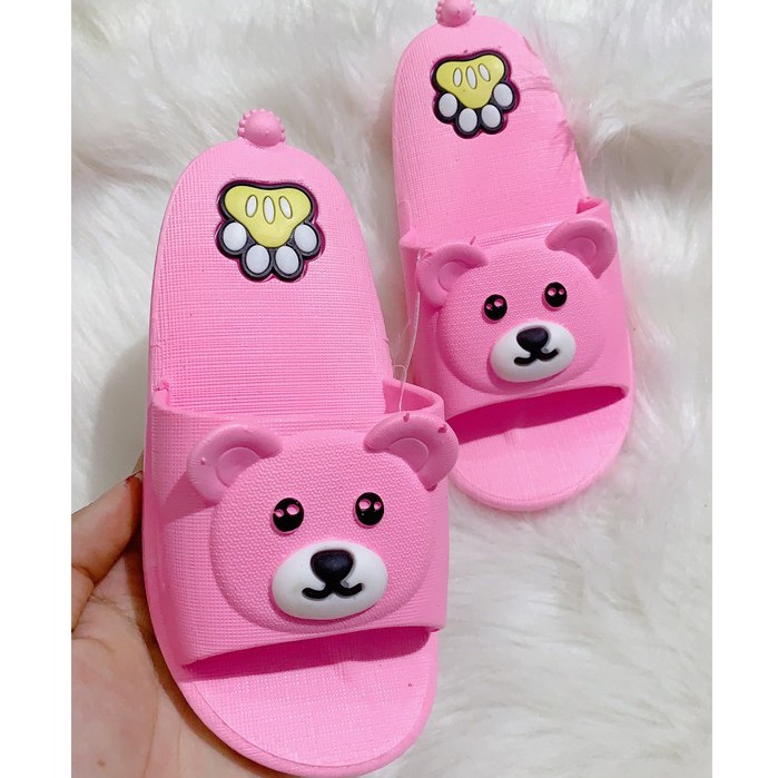 [𝐍𝐄𝐖] Dép Mặt Gấu Siêu Cute Dành Cho Bé, 5 Màu Full size 26-30