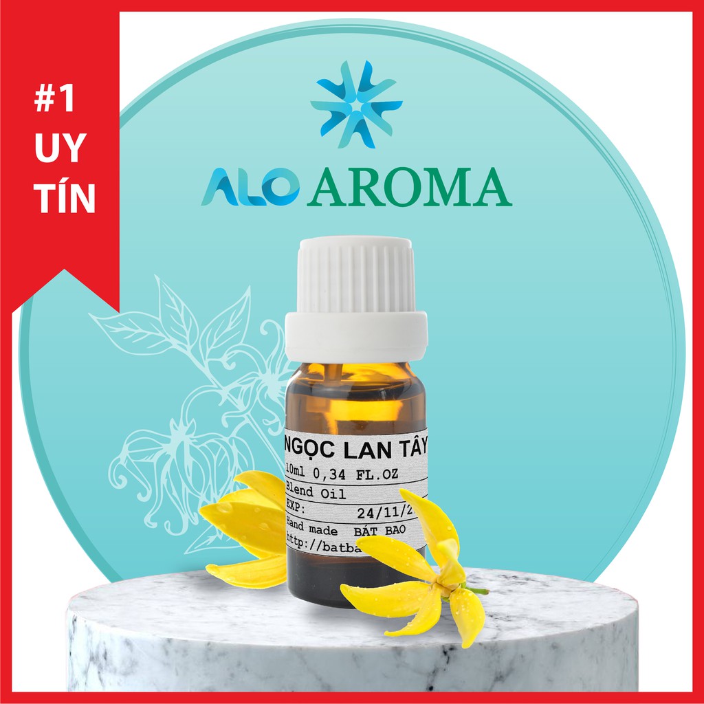 Tinh Dầu Ngọc Lan Tây Thiên Nhiên làm đẹp da, dưỡng tóc suông mượt, thư giãn Ylang Ylang Oil AloAroma