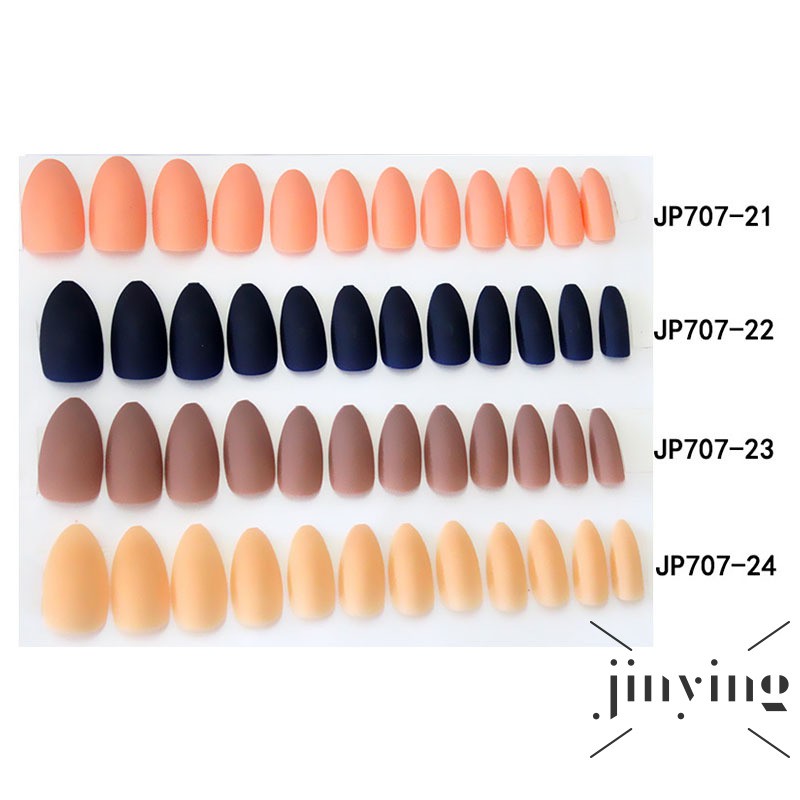 GETNOIVAS [Hàng mới về] Móng tay giả dài màu trơn thời trang cho nữ