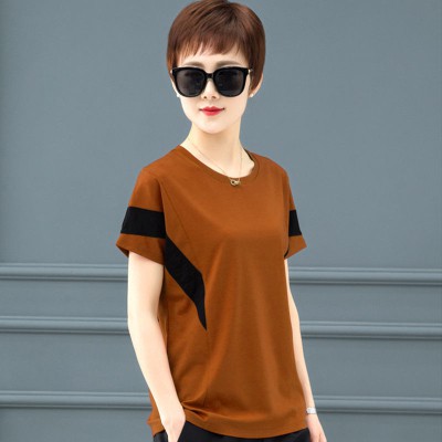 High cost performance Women top Korean version Tee Women's clothing Short sleeve Avant-garde Tops