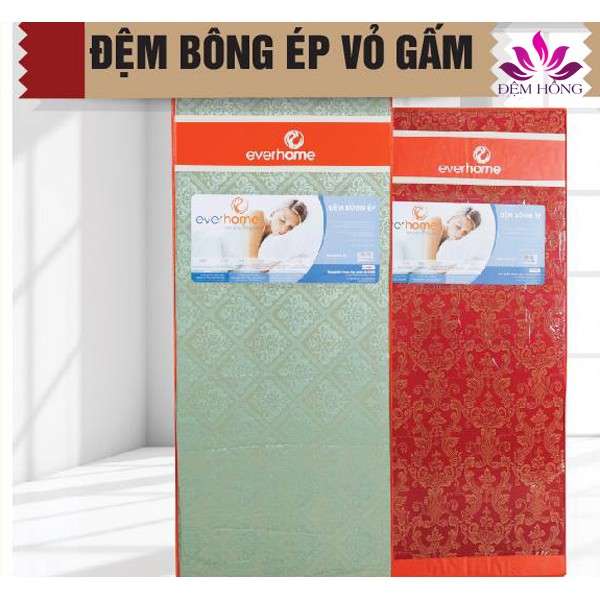 Đệm bông Nano chống khuẩn Everhome vỏ gấm cao cấp