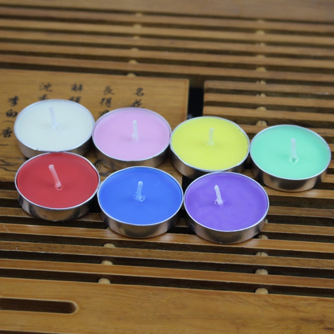 Hộp 10 Viên Nến Tròn TeaLight Nhiều Màu