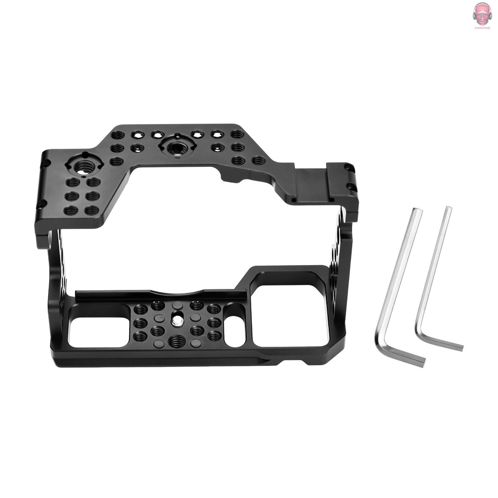 Lồng máy ảnh bằng hợp kim nhôm thay thế cho máy ảnh không gương lật Sony A7M3 A7R3 A9 với giá đỡ lỗ vít 1/4 3/8 inch