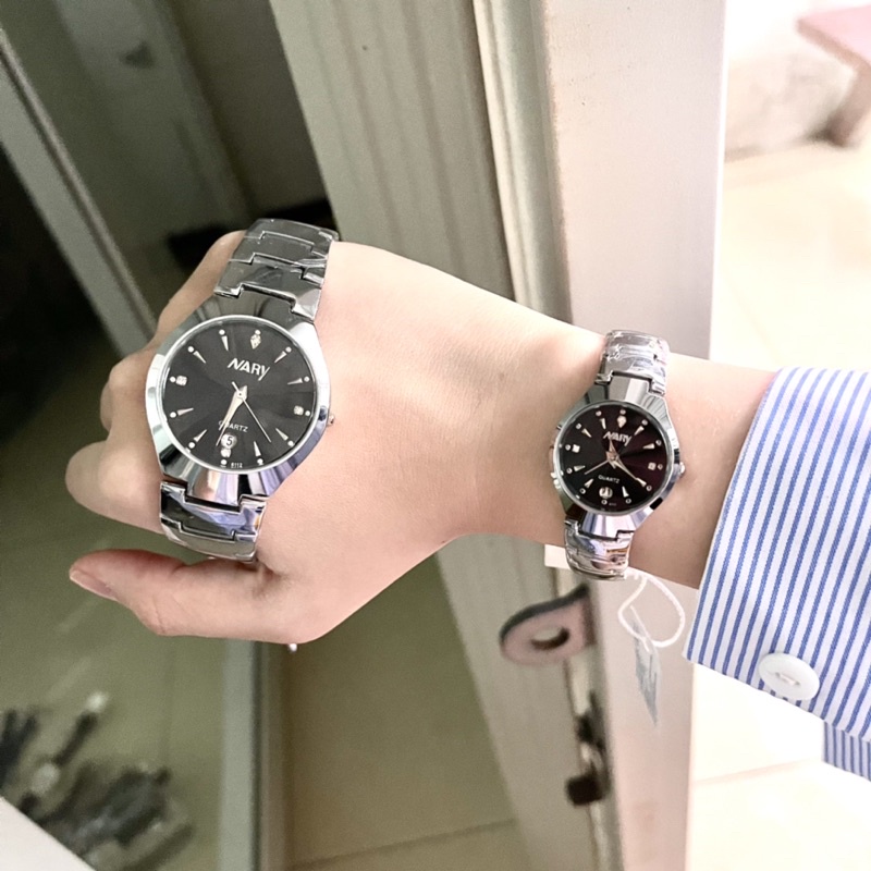 Đồng hồ nữ nam Nary dây thép chống nước dành cho cặp đôi | BigBuy360 - bigbuy360.vn