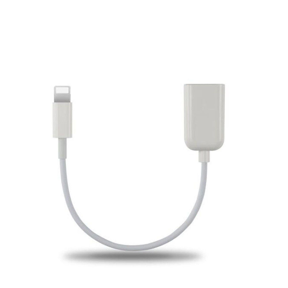 Dây cáp chuyển đổi OTG cổng USB 2.0 sang cổng sạc màu trắng nhẹ và nhỏ gọn dành cho thiết bị iOS iPhone