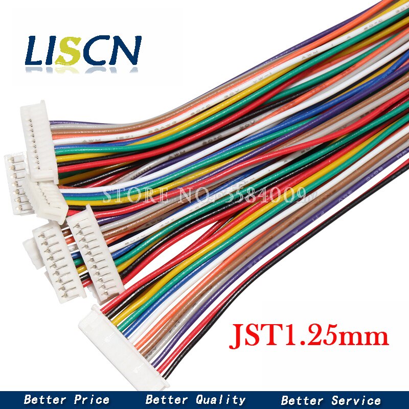 10 Đầu Nối Dây Điện 1.0 1.25 1.5 2.0 2.54 SH/JST/ZH/PH/XH 1.0MM 1.25MM 1.5MM 2.0MM 2.54MM Kèm Dây Điện 2/3/4/5/6/7/8/10Pin