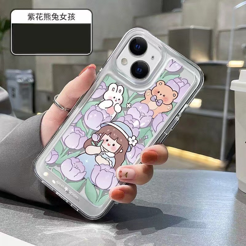 Ốp Điện Thoại Trong Suốt Hình Gấu Hoạt Hình Cho iphone 11 13 7 8 Plus 12 13Pro Max X XS Max 7 8 SE 2020